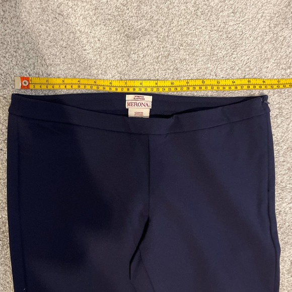 Merona Navy Blue Side Zip Stretch Dress Pants Size 12 Pre-owned - Picture 5 of 8